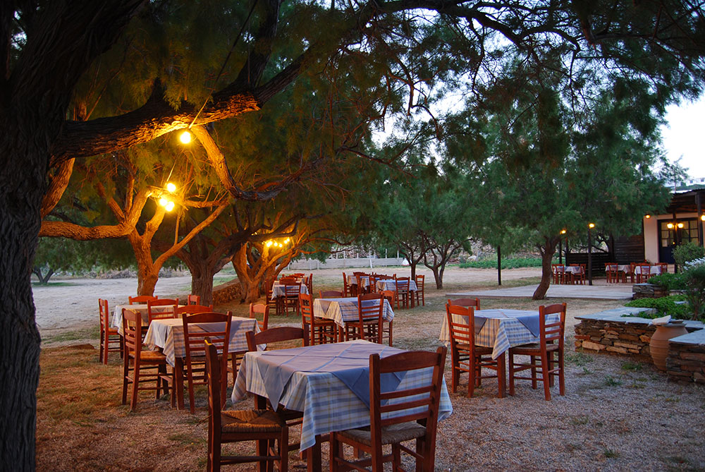 The restaurant grillhouse Giorgos-Dimitris in Fassolou beach of Faros