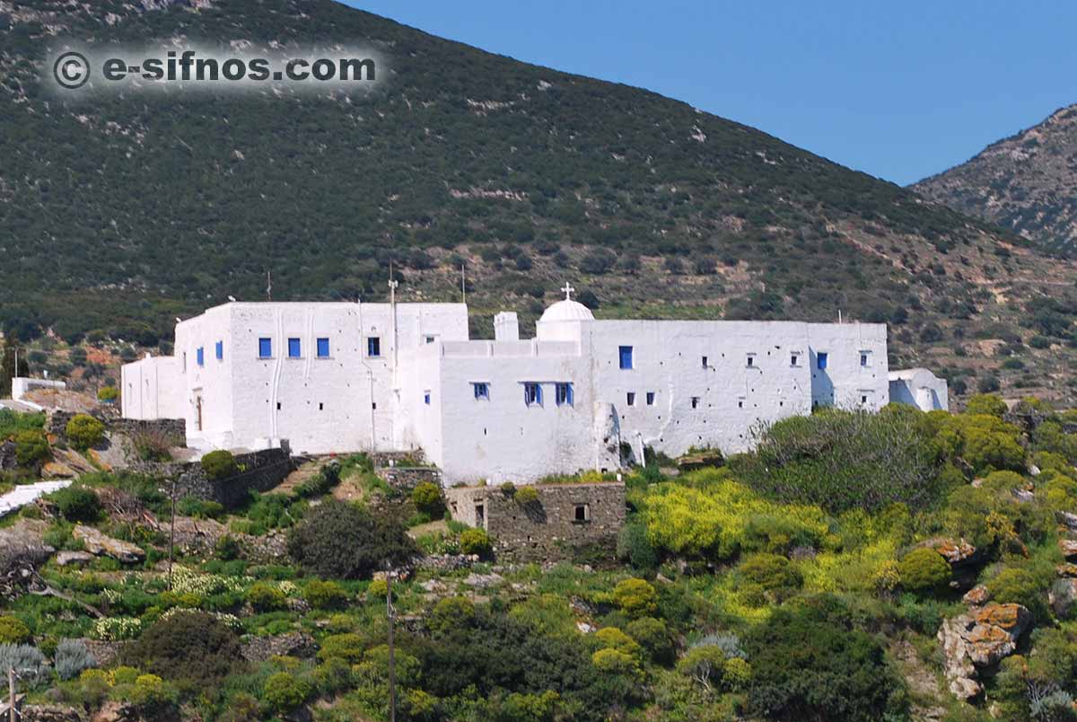 Das Kloster Panagia Vrissiani bei Exampela