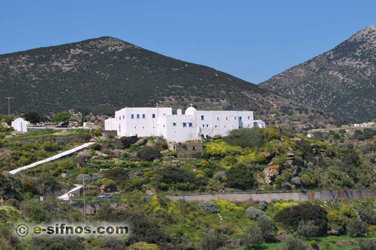 Das Kloster Panagia Vryssiani, außerhalb von Exabela