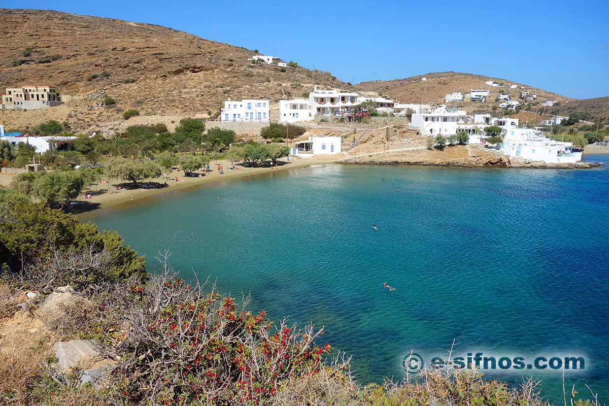 Strand Glifo vom Meer aus