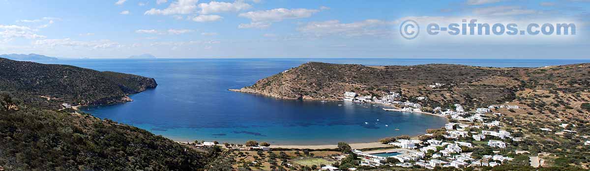 Panoramablick auf Vathi auf Sifnos