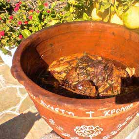 Mastelo, traditionelles Rezept aus Sifnos