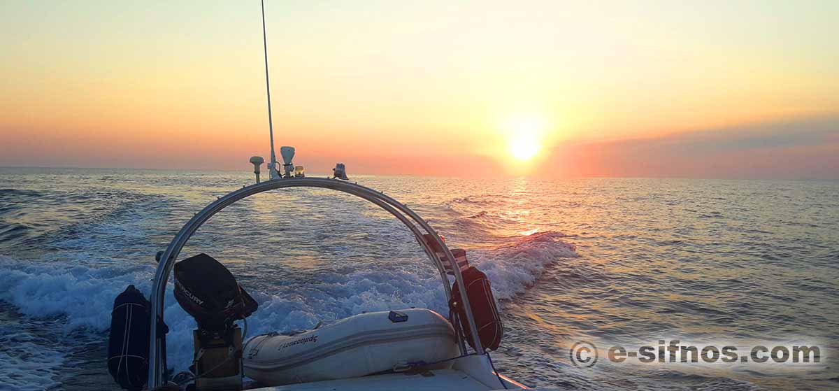 Sonnenuntergang während der Kreuzfahrt