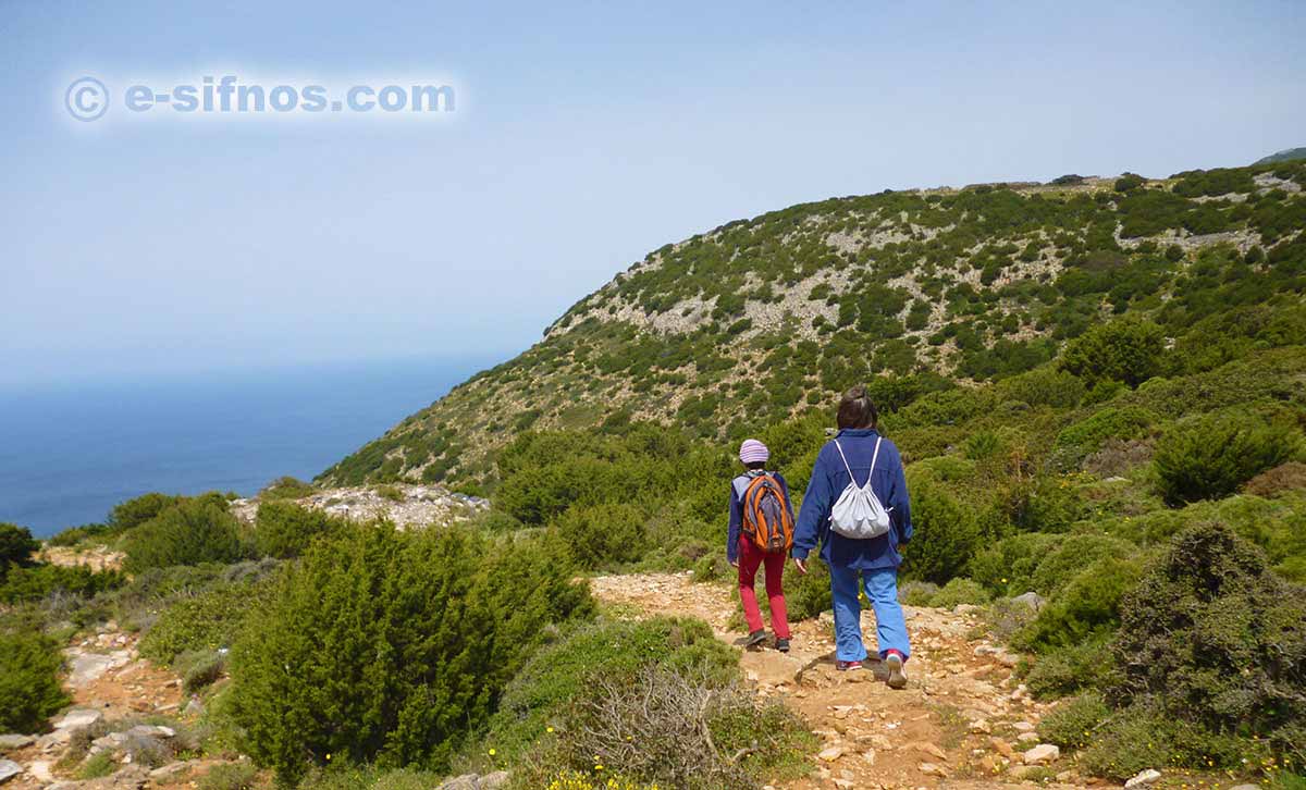 Wanderweg nach Vathi auf Sifnos